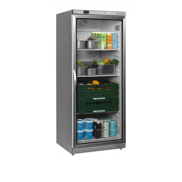Chladicí skříň prosklené dveře, nerez Tefcold UR 600 SG