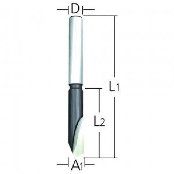 Fréza na hliník stopka 6 mm,65/18 mm Makita D-16988