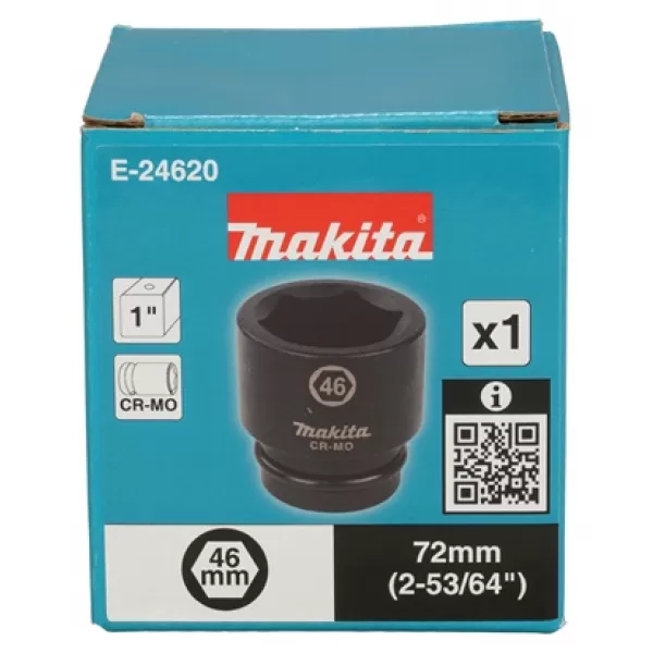 Klíč nástrčný 1", čtyřhran, 46x72 mm Makita E-24620