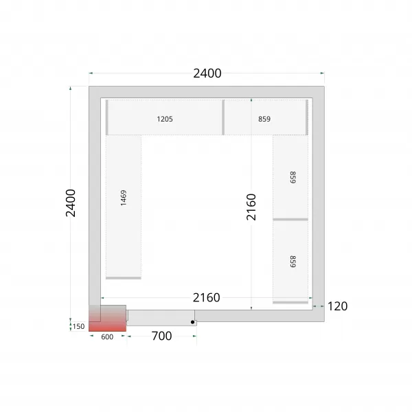 Panely ke stavebnicovým boxům 120 mm Tefcold CR 240x240x220
