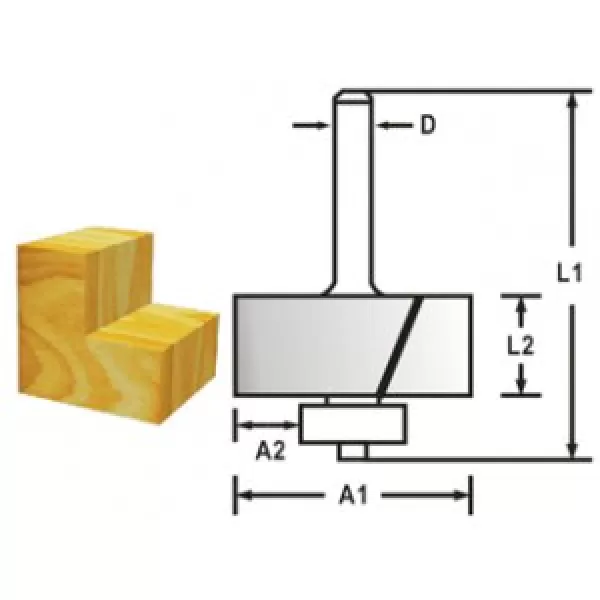 Falcovací fréza s ložiskem stopka 8 mm,31,8x12,2x54,6 mm Makita D-48739