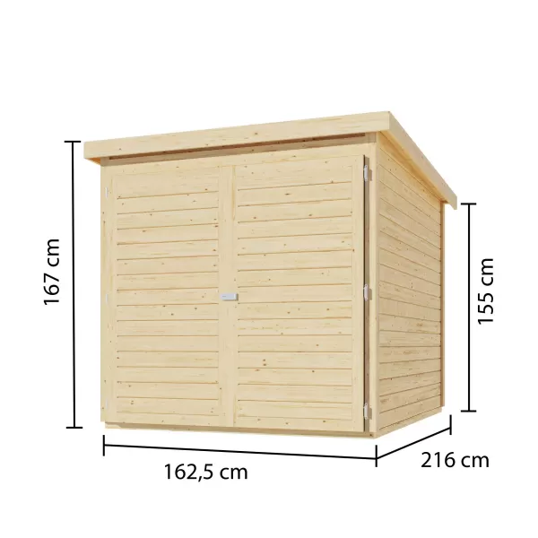 Dřevěná garáž KARIBU FAHRRADGARAGE (38647) natur LG3039