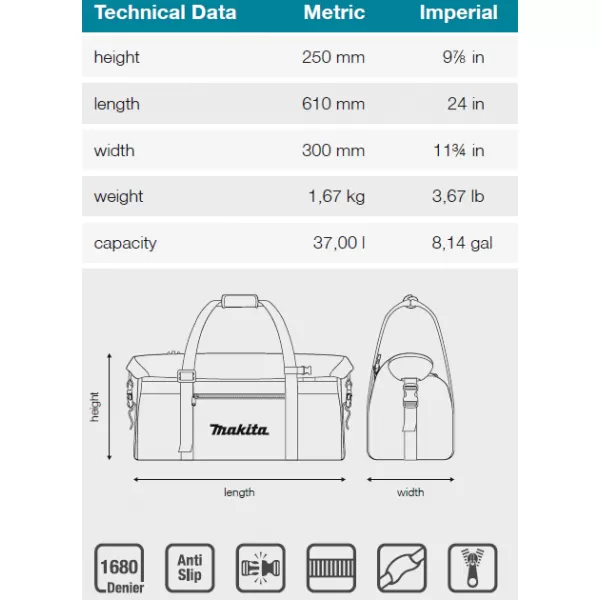 Taška do každého počasia 320x320x600mm=staráE-05577