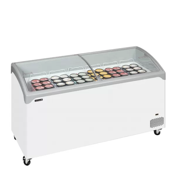 Pultová mraznička prosklené oblé víko Tefcold NIC 501 SCEB