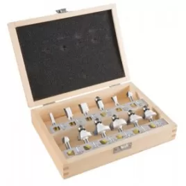 Sada fréz 6 mm 12 ks v dřevěné krabičce Makita D-57065