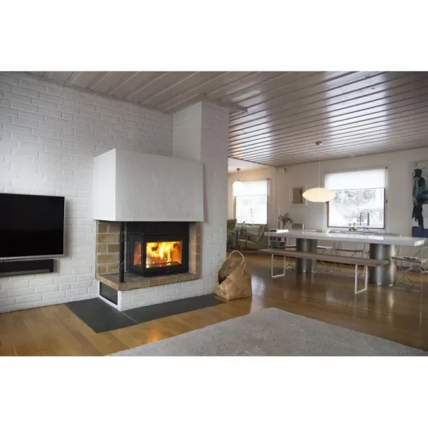 Kazetová krbová vložka černý lak, přední a levé boční prosklení JOTUL I 620 FL