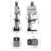 Stĺpová prevodová vŕtačka OPTIdrill DH 45 V Optimum 3034262
