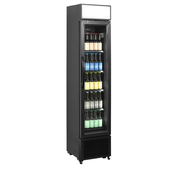 Chladicí skříň prosklené dveře Tefcold FSC 175H Black