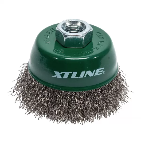 Kartáč hrnkový vlnitý nerez M14 75 mm XTline XT22055
