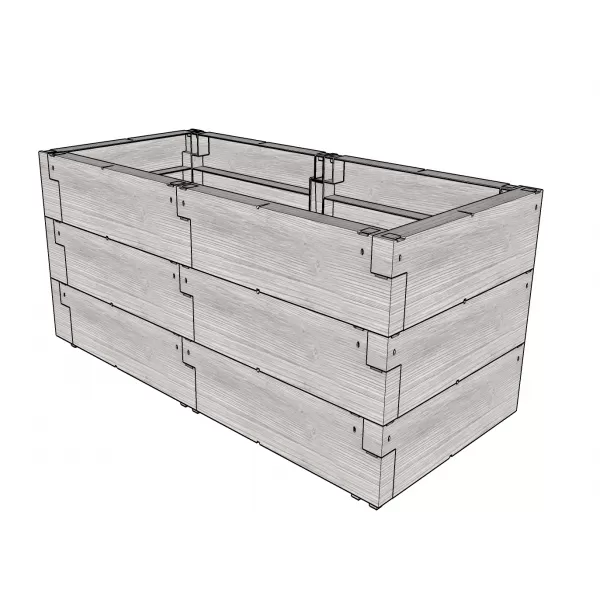 Vyvýšený záhon JUWEL TIMBER 3ER-SET LG3178