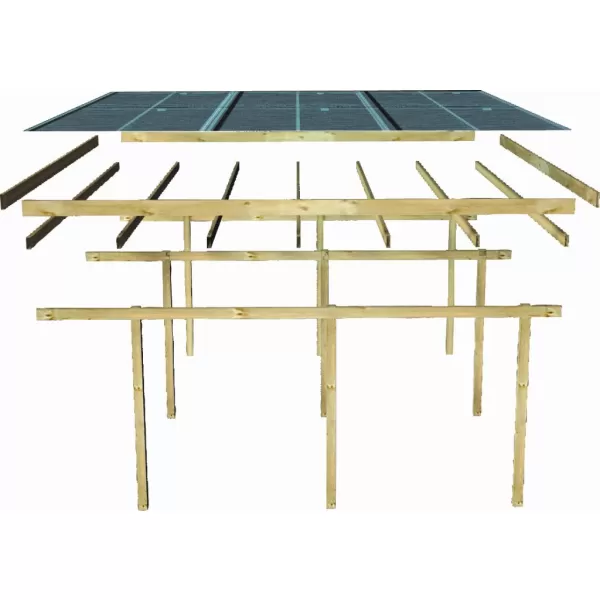 Dvojitý carport KARIBU ECO 1A 62037 LG3141