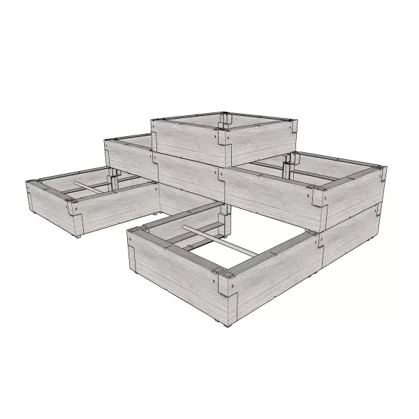 Vyvýšený záhon JUWEL TIMBER ERGOLINE StepTwo LG3132