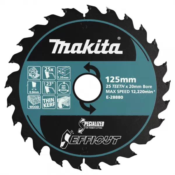 Kotouč pilový dřevo Efficut 125x20mm 25Z Makita E-28880