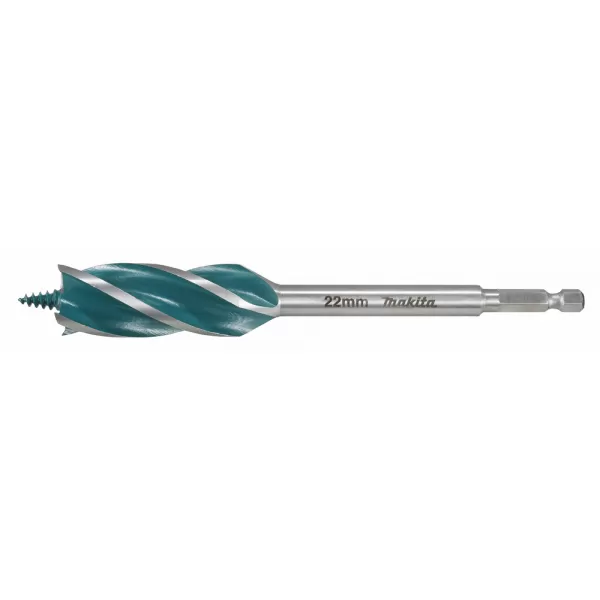Vrták do dreva štvorbritý šesťhran 1/4" 22x165mm Makita E-26674