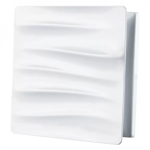 Dekorativní PVC mřížka se síťkou a krytem s motivem vlny 160 x 160 mm, bílá DALAP 3138