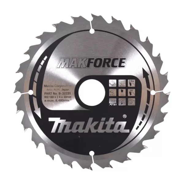 Kotouč pilový dřevo MAKFORCE 180x2.4x30mm 24Z Makita B-32231