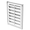 PVC větrací mřížka bez příruby se samotížnou žaluzií 221x299 mm, bílá DALAP 3191
