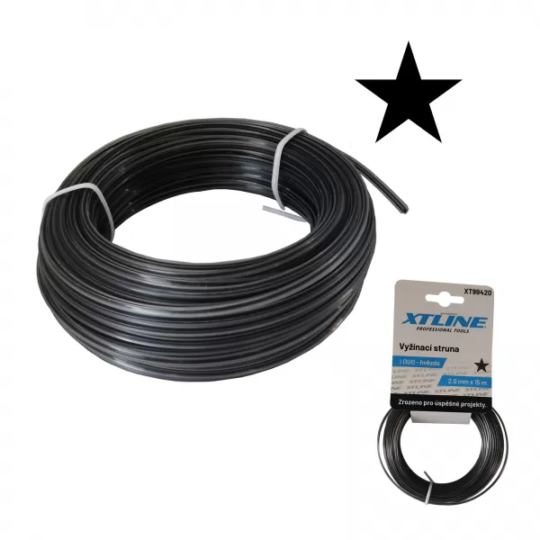 Vyžínací struna hvězda DUO 2,4 mm / 15 m XTline XT99424