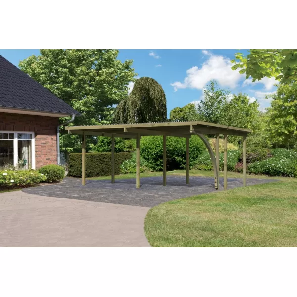 Dvojitý carport KARIBU ECO 1A 62037 LG3141