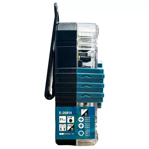 Sada bitů 1/4" Impact Premier, 31 ks v plastovém obalu Makita E-26814