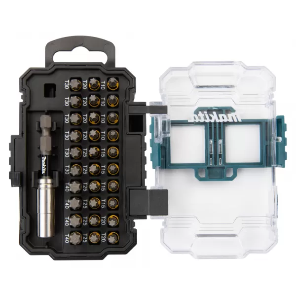 Sada bitů Impact Premier (C-form) T10-T40, s držákem bitů, 31 ks Makita E-25111