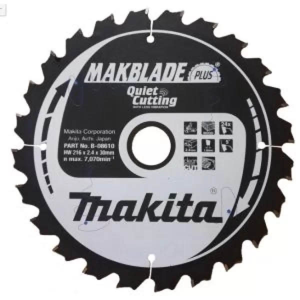 Kotouč pilový dřevo MAKBLADEplus 216x2.4x30mm 24Z Makita B-08610
