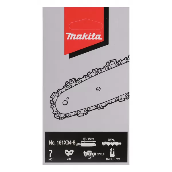 Řetěz pilový 45cm 1.1mm 0.325" .043" 70čl Makita 191X04-8