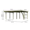 Dvojitý carport KARIBU ECO 1A 62037 LG3141