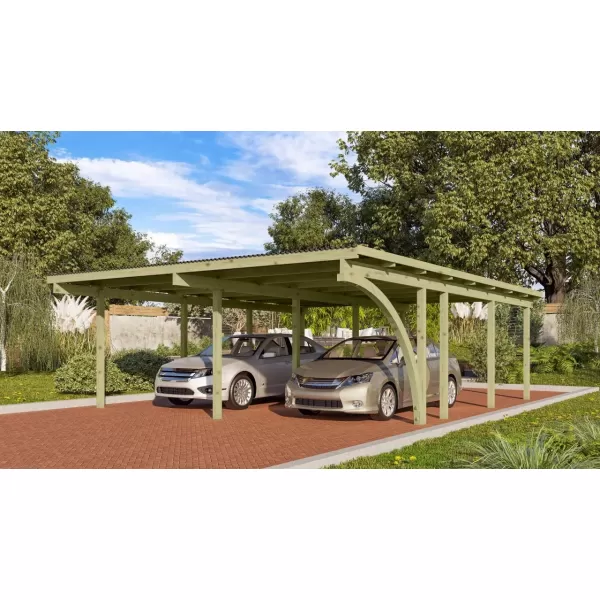 Dvojitý carport KARIBU ECO 2B 62043 LG3294