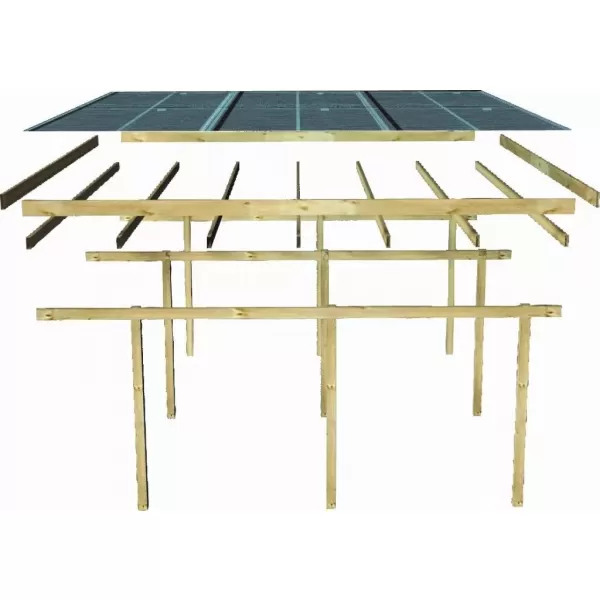 Dvojitý carport KARIBU ECO 2C 62045 LG3295