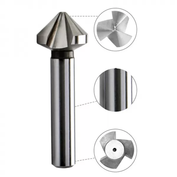 Kuželové záhlubníky, sada 6 ks, 6 – 19 mm OPTIMUM