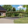 Carport KARIBU CLASSIC 3A 61978 ocelové střešní plechy LG3366