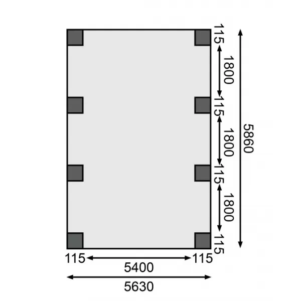 Carport KARIBU CLASSIC 2A 61960 LG3310