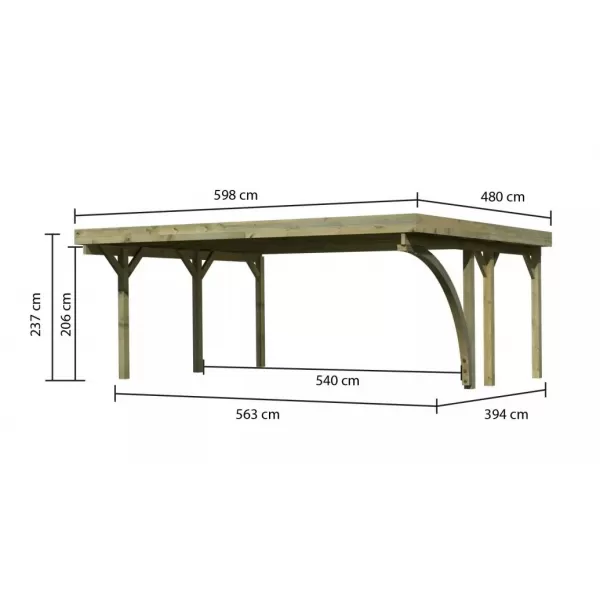 Carport KARIBU CLASSIC 1B 61958 LG3308