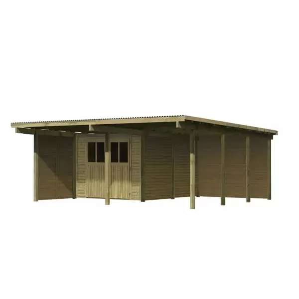 Dvojitý carport KARIBU ECO 2B 73096 LG3350