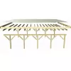 Carport KARIBU CLASSIC 2B 61976 ocelové střešní plechy LG3364