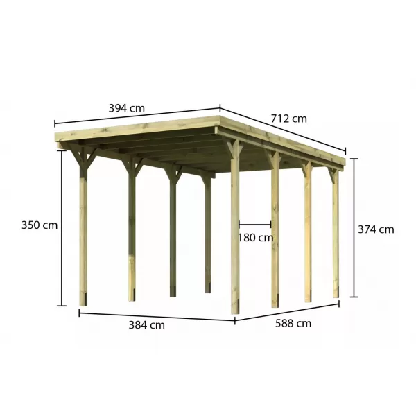 Carport KARIBU CARAVAN 25965 LG3393