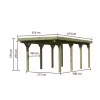 Carport KARIBU CLASSIC 2A 61952 LG3301