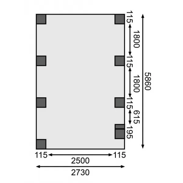 Carport KARIBU CLASSIC 2B 61953 LG3302