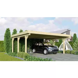 Carport KARIBU CLASSIC 1A 61588 ocelové střešní plechy LG3360
