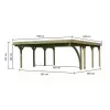 Carport KARIBU CLASSIC 2B 61961 LG3311