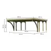 Carport KARIBU CLASSIC 2C 61977 ocelové střešní plechy LG3365
