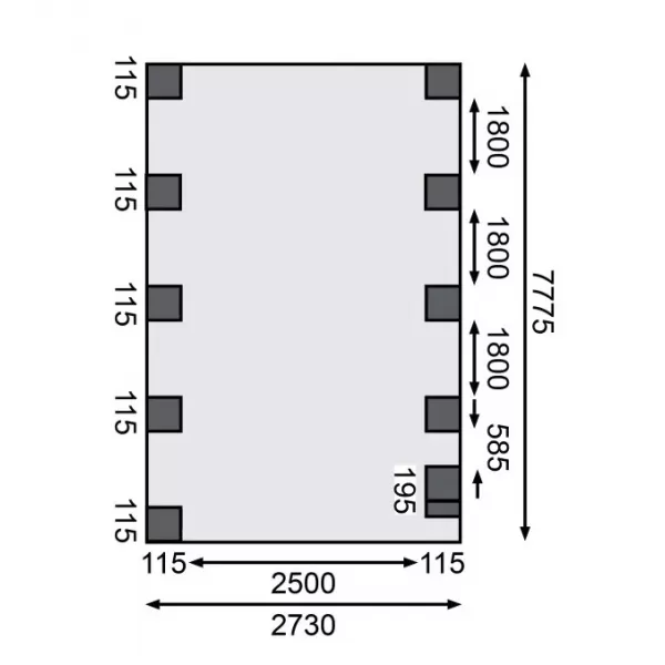 Carport KARIBU CLASSIC 3B 61956 LG3305