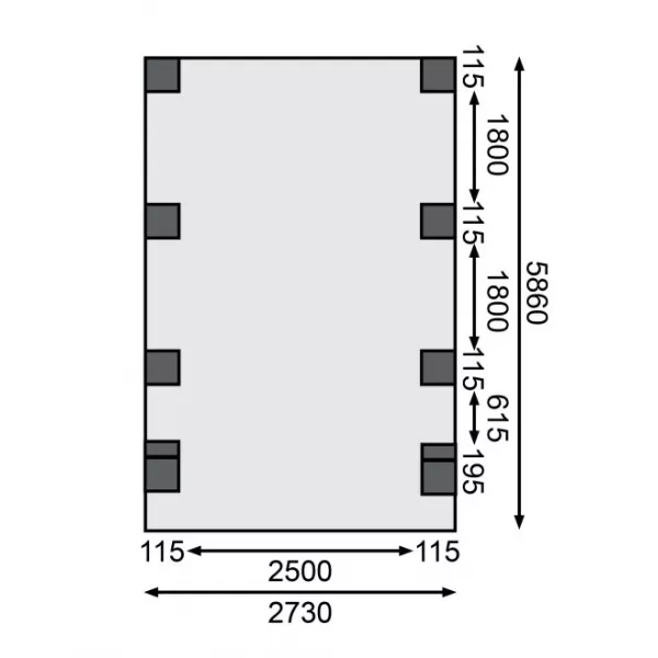 Carport KARIBU CLASSIC 2C 61954 LG3303