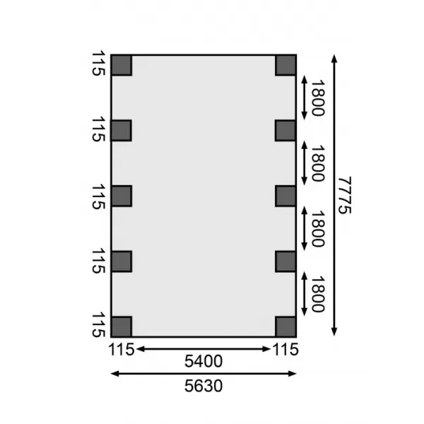 Carport KARIBU CLASSIC 3A 61963 LG3313