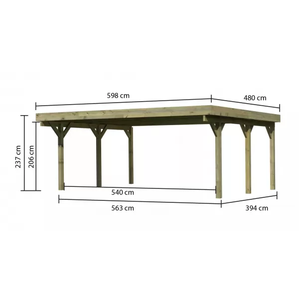 Carport KARIBU CLASSIC 1A 61584 LG3307