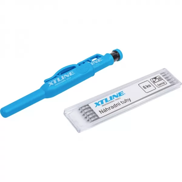 Mechanická truhlářská tužka 155 mm + náhradní tuhy 1bal/6ks XTline XT130320