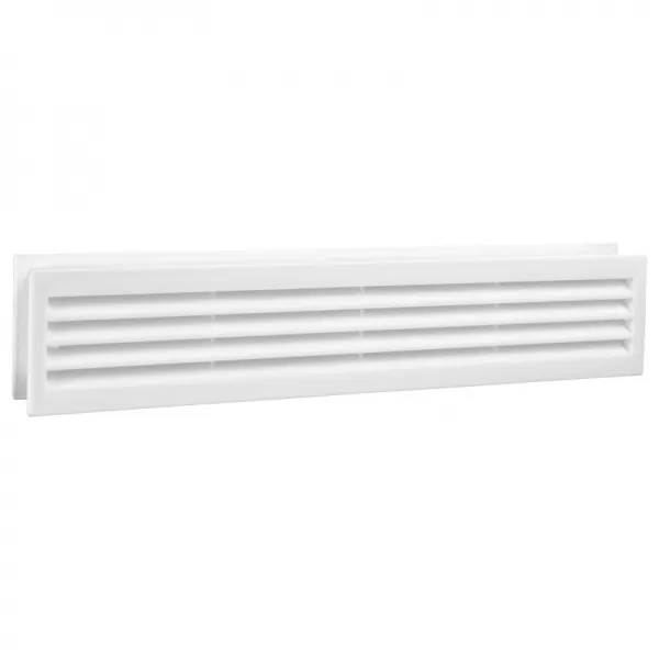 PVC větrací mřížka do dveří dvojitá 453x90 mm, bílá DALAP 346