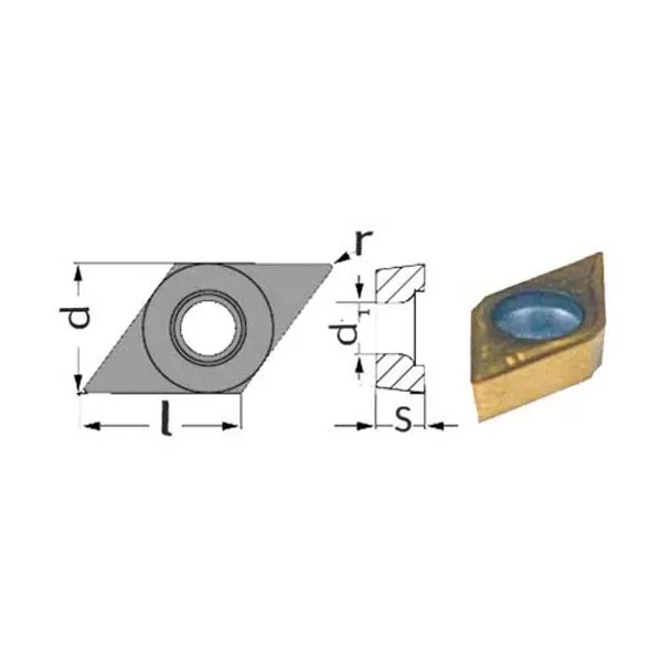 Břitové destičky DCMT11T304 5ks OPTIMUM 3441281