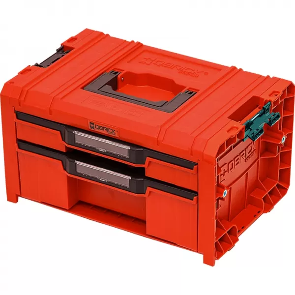 Box s organizérem QBRICK PRO Drawer 2 Toolbox 2.0 Expert RED Ultra HD Custom 450x310x244 mm P90709